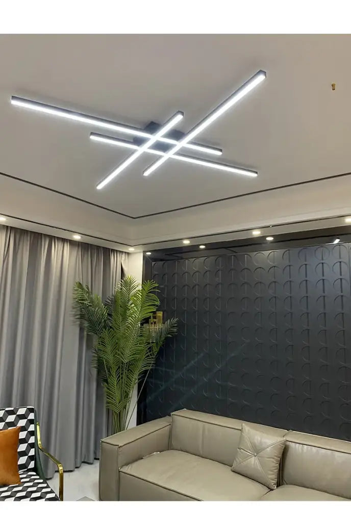 مصابيح ثريا DecorBites™ LED سوداء حديثة لغرفة النوم وغرفة المعيشة