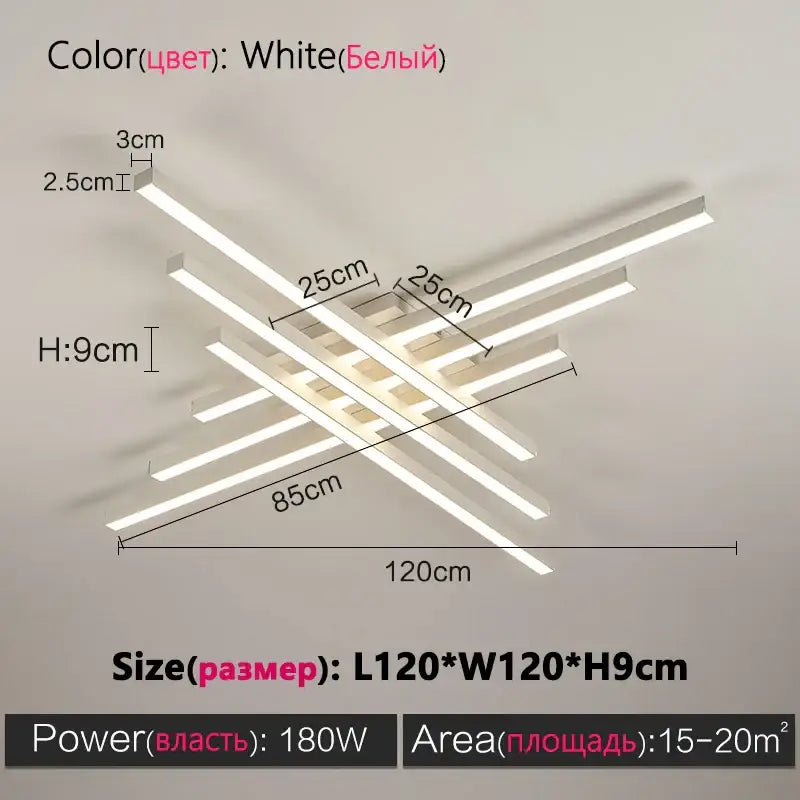مصابيح ثريا DecorBites™ LED سوداء حديثة لغرفة النوم وغرفة المعيشة