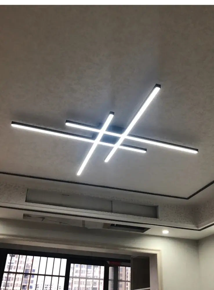 مصابيح ثريا DecorBites™ LED سوداء حديثة لغرفة النوم وغرفة المعيشة