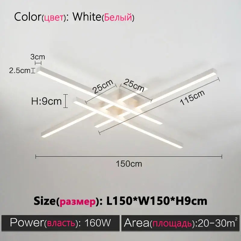 مصابيح ثريا DecorBites™ LED سوداء حديثة لغرفة النوم وغرفة المعيشة