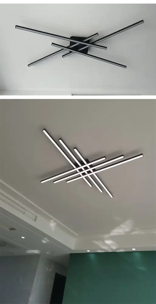 مصابيح ثريا DecorBites™ LED سوداء حديثة لغرفة النوم وغرفة المعيشة