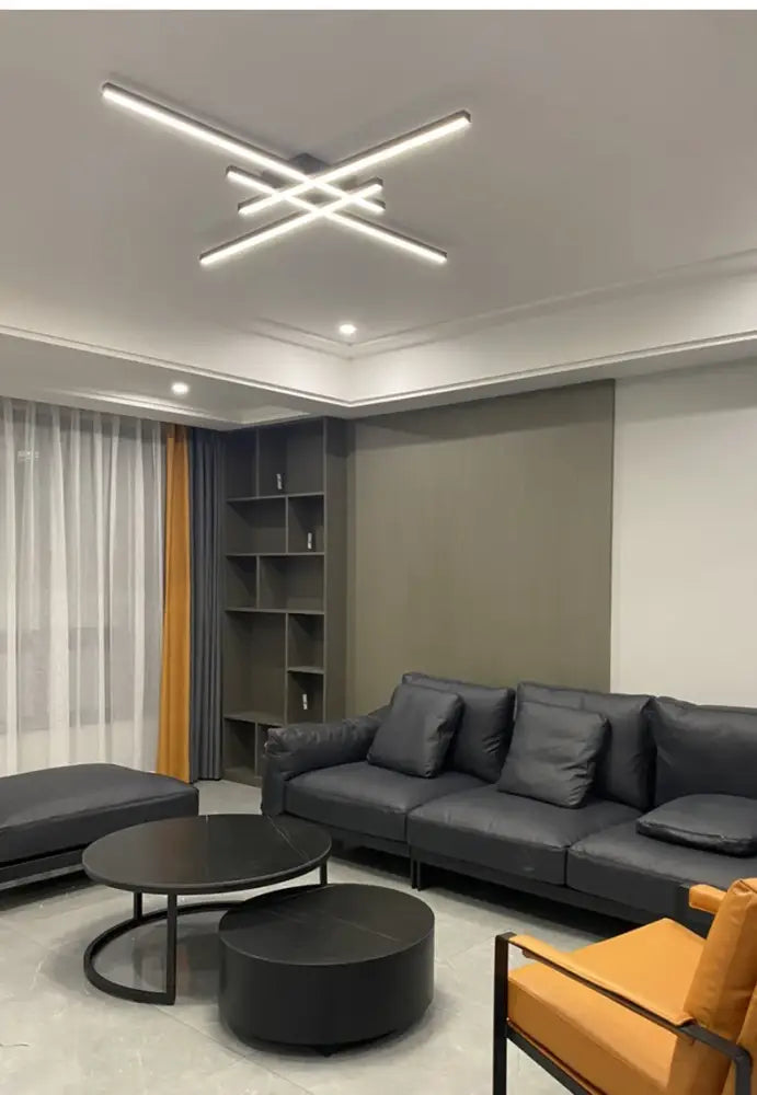 مصابيح ثريا DecorBites™ LED سوداء حديثة لغرفة النوم وغرفة المعيشة