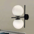 DecorBites™ Modern Black Opal Glass Spherical Wall Light Fixture for Living Room