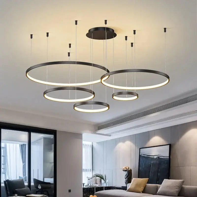 DecorBites™ Modern Black Pendant Light for Living Room - Dimmable