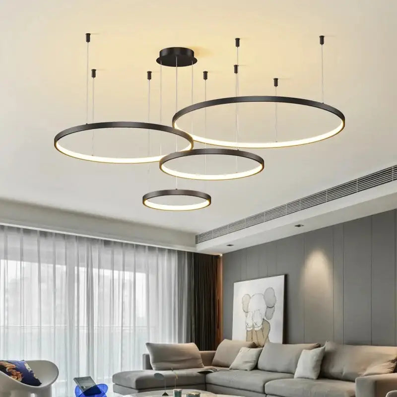 DecorBites™ Modern Black Pendant Light for Living Room - Dimmable