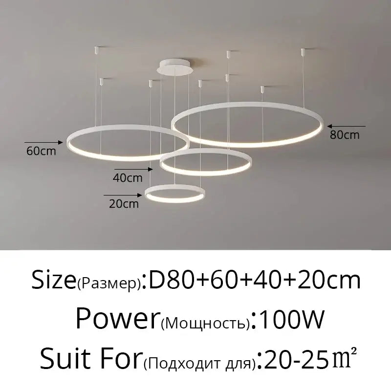 DecorBites™ Modern Black Pendant Light for Living Room - Dimmable