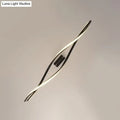 Modern minimalist black twist led pendant light with intertwined aluminum arms and central black fixture for restaurants