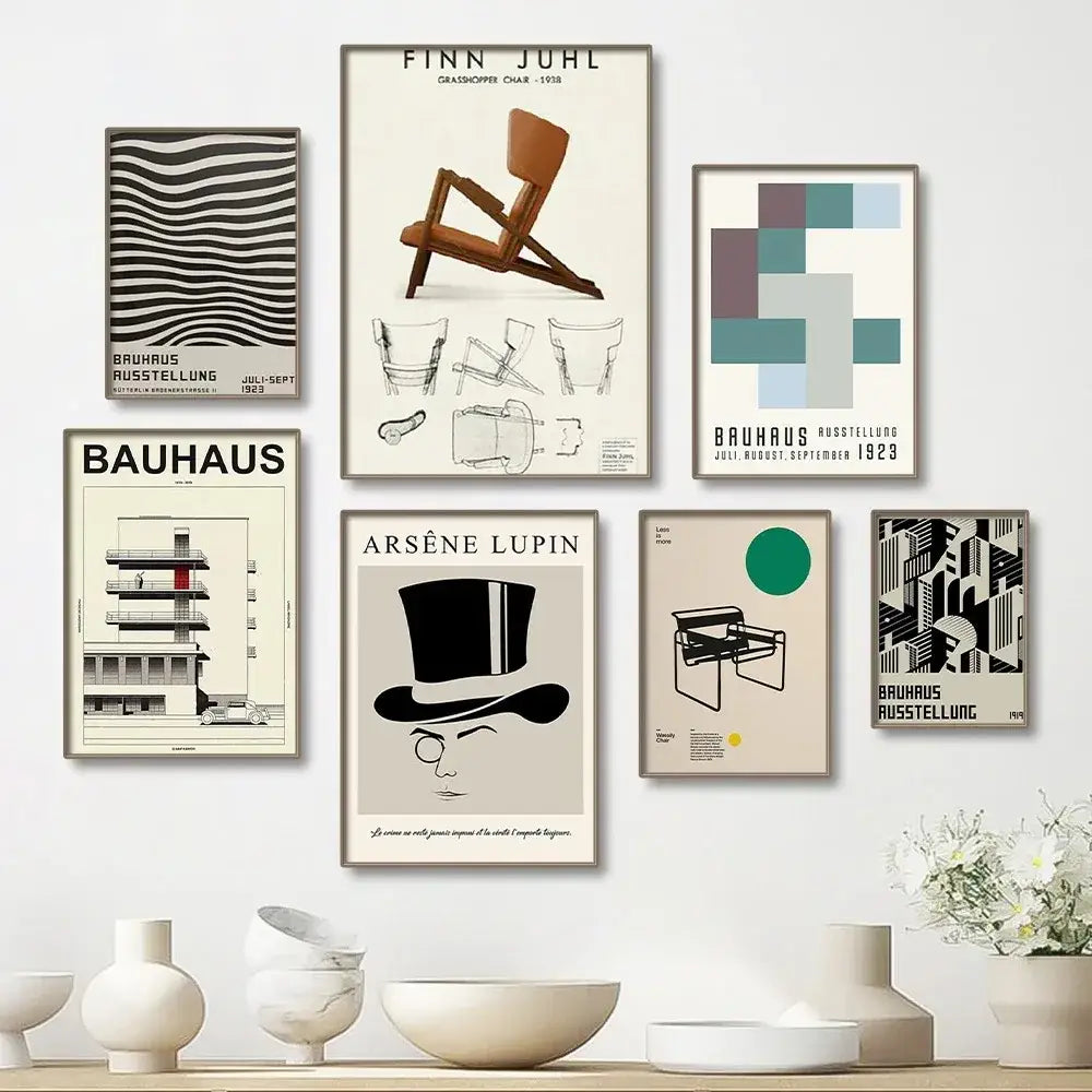 DecorBites™ Modern Black & White Abstract Canvas Art