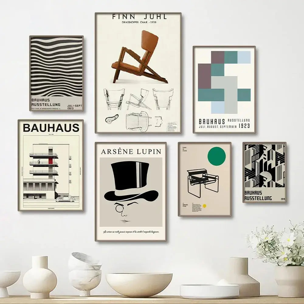 DecorBites™ Modern Black & White Bauhaus Canvas Print