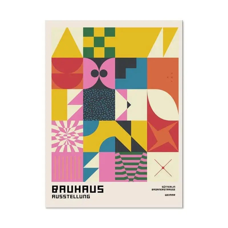 DecorBites™ Modern Black & White Bauhaus Canvas Print