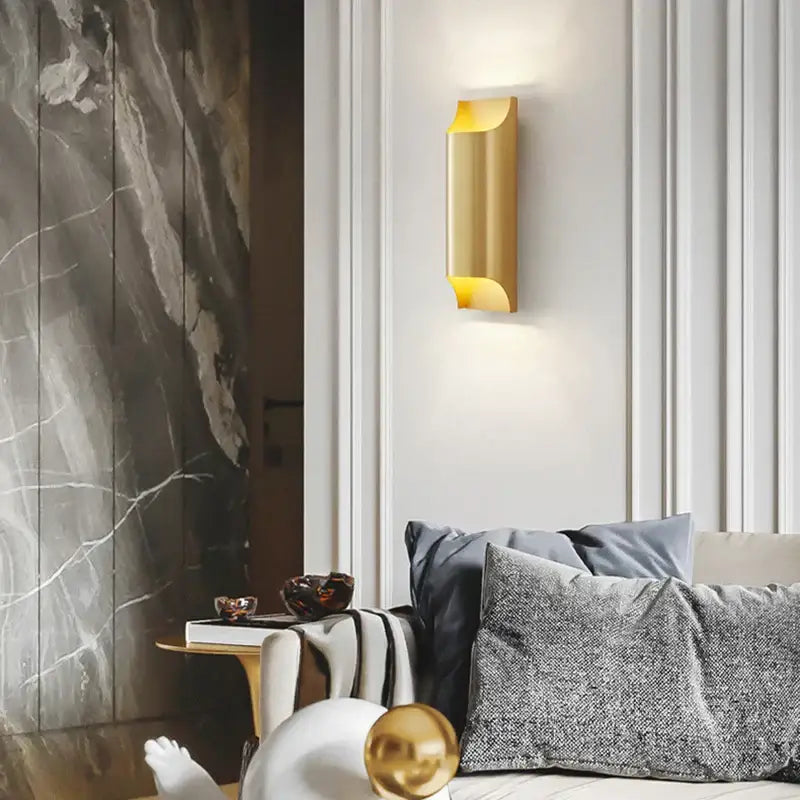 DecorBites™ Modern Brass LED Wall Lamp