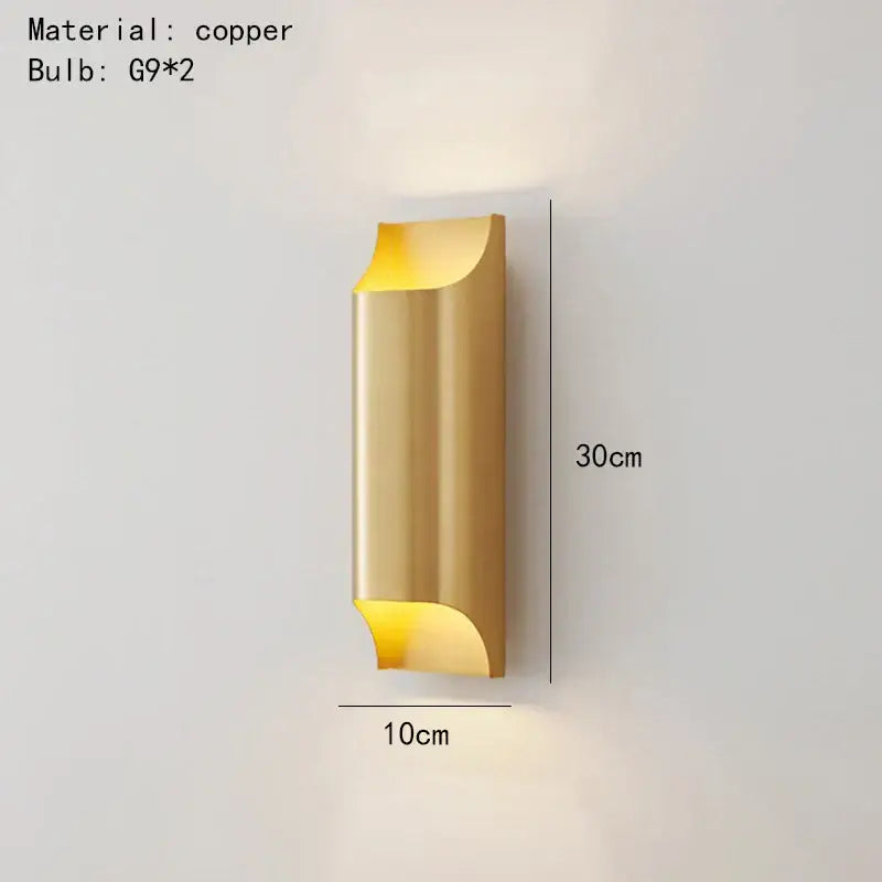 DecorBites™ Modern Brass LED Wall Lamp