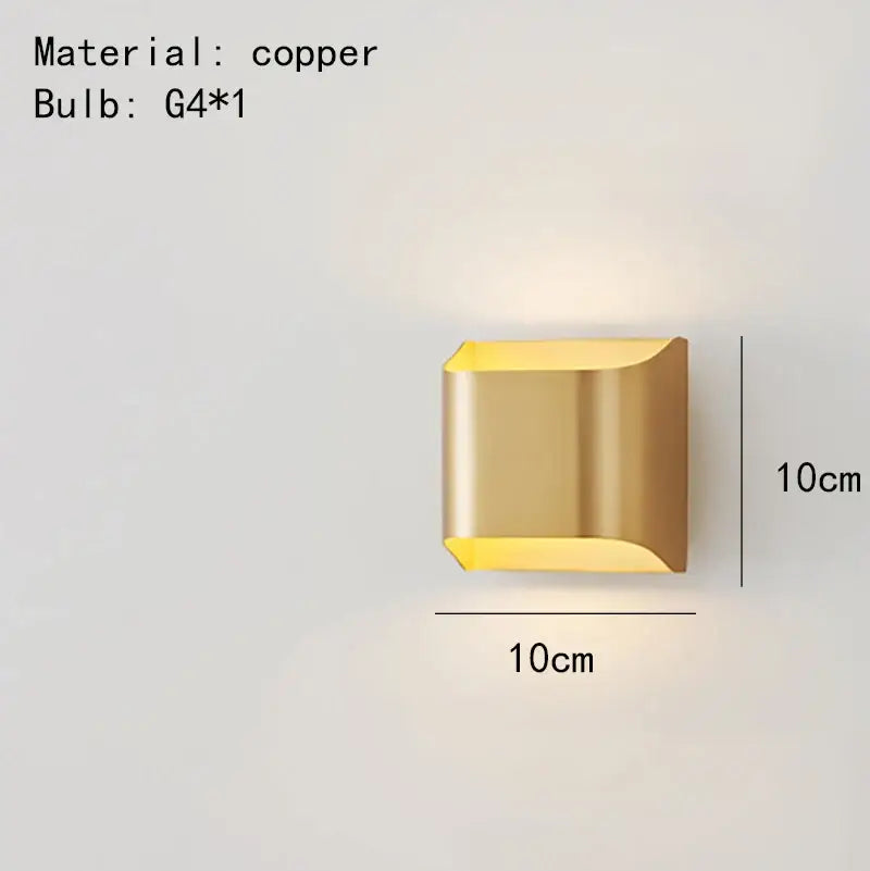 DecorBites™ Modern Brass LED Wall Lamp