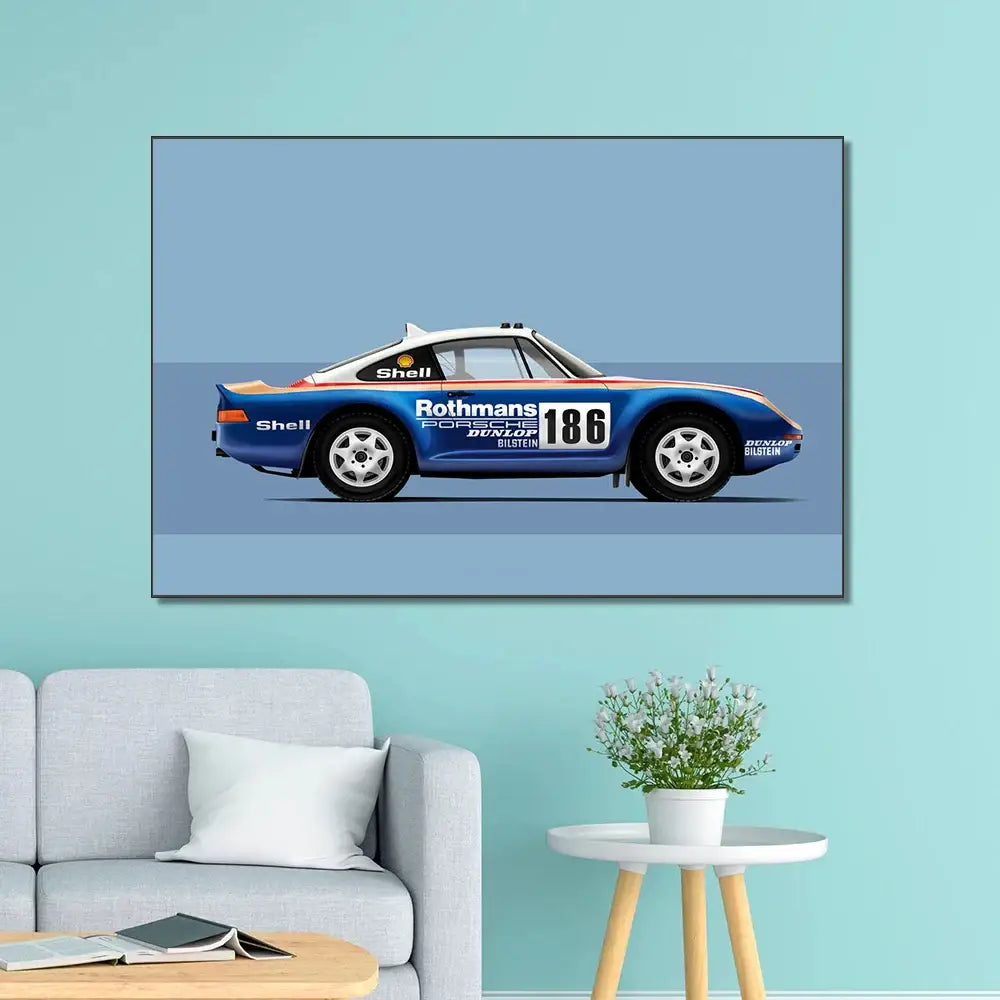 DecorBites™ Modern Cartoon Racing Car Canvas Wall Art