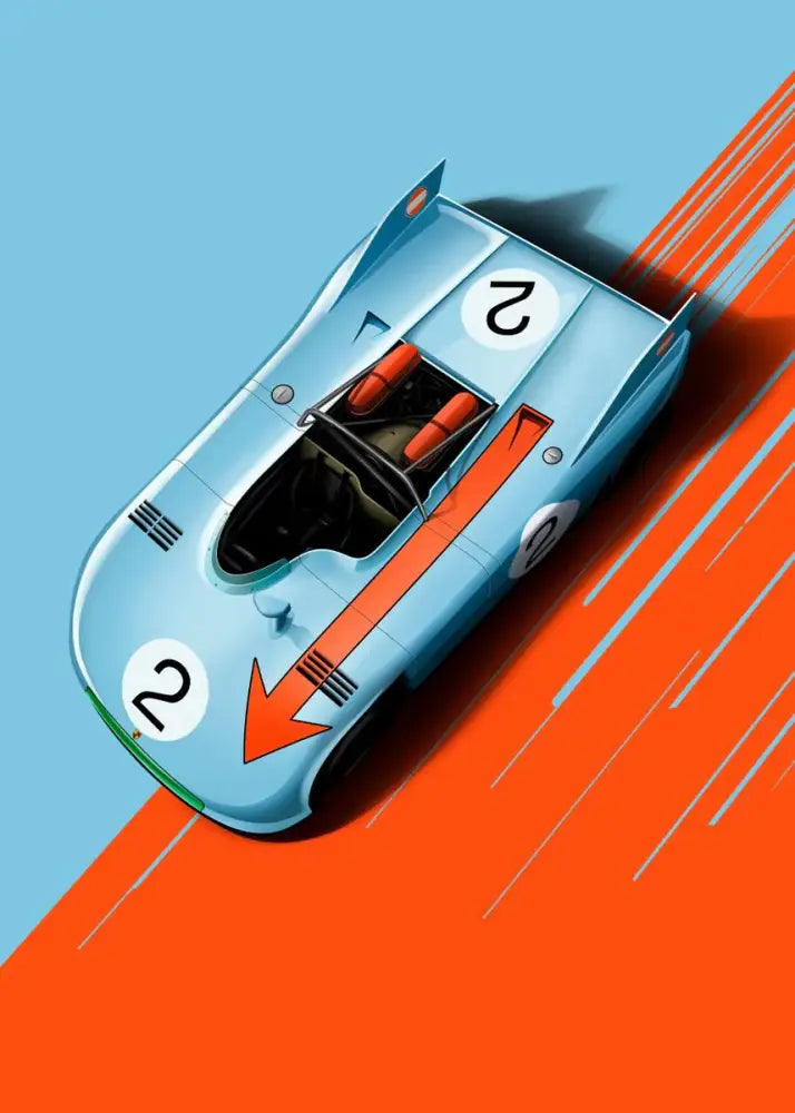 DecorBites™ Modern Cartoon Racing Car Canvas Wall Art