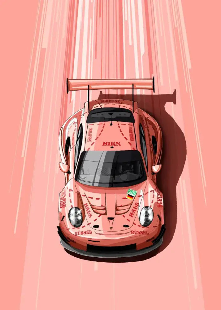 DecorBites™ Modern Cartoon Racing Car Canvas Wall Art