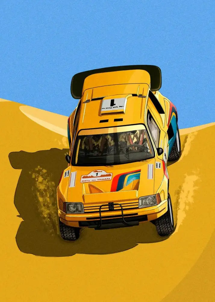 DecorBites™ Modern Cartoon Racing Car Canvas Wall Art