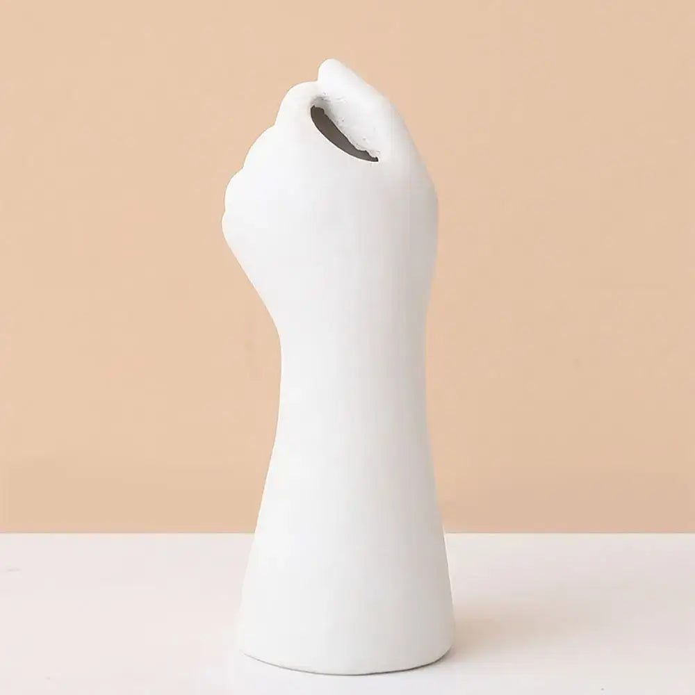 DecorBites™ Modern Ceramic Arm Shaped Flower Vase