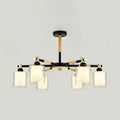 DecorBites™ Modern Chic Glass Cylinder Hanging Pendant Lamp with 6 Lights for Bedroom