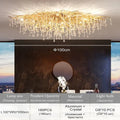 DecorBites™ Modern Chrome Crystal Chandelier for Living Room