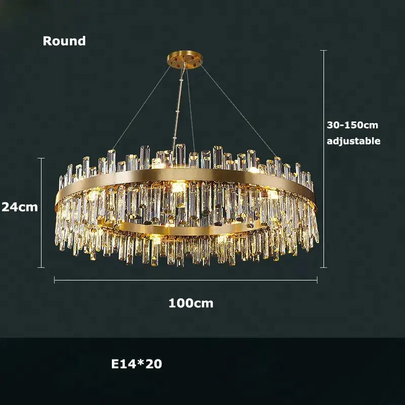 DecorBites™ Modern Crystal Chandelier Lighting for Dining Room