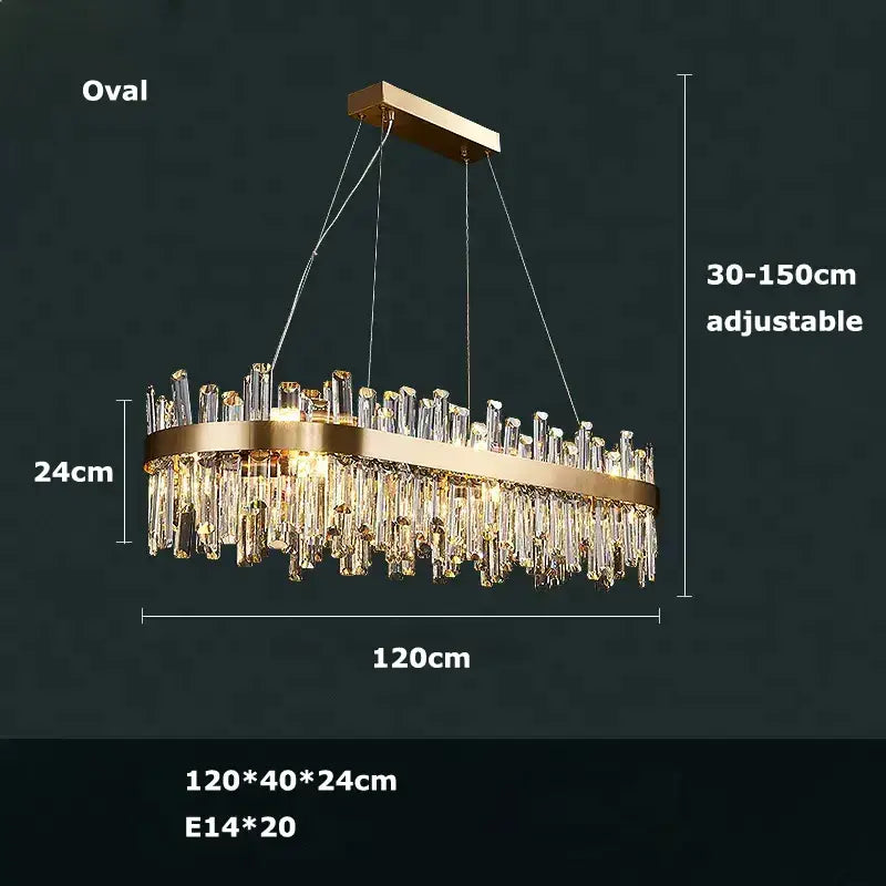 DecorBites™ Modern Crystal Chandelier Lighting for Dining Room