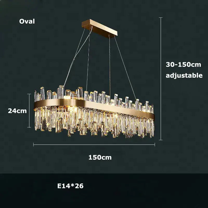 DecorBites™ Modern Crystal Chandelier Lighting for Dining Room