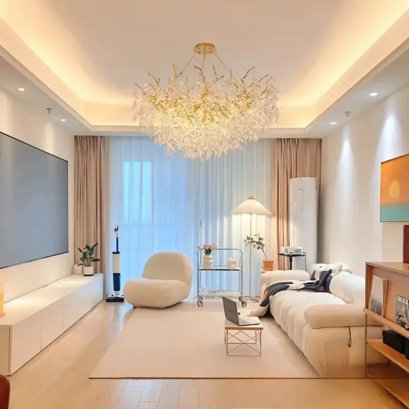 DecorBites™ Modern Crystal Chandelier with LED Lighting