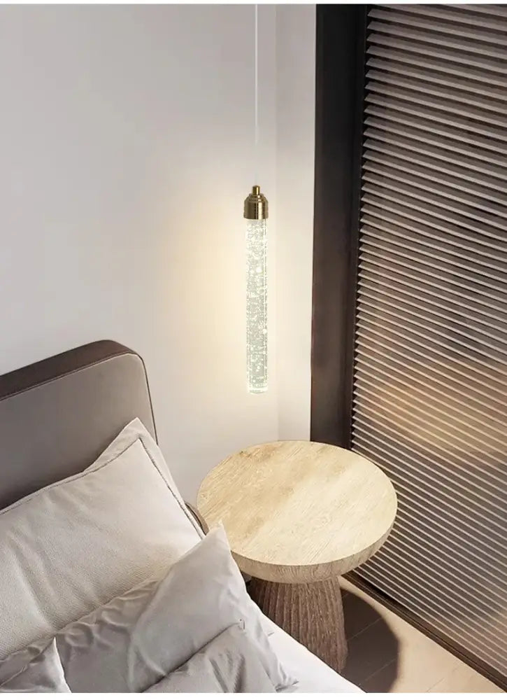 DecorBites™ Modern Crystal Pendant Light with Gold Fixtures - Home Decor