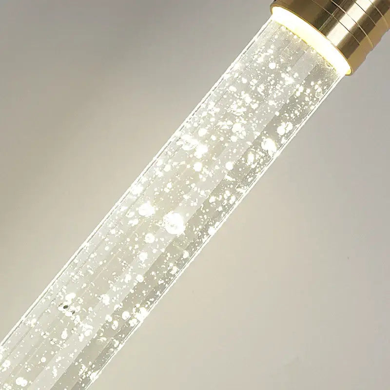 DecorBites™ Modern Crystal Pendant Light with Gold Fixtures - Home Decor