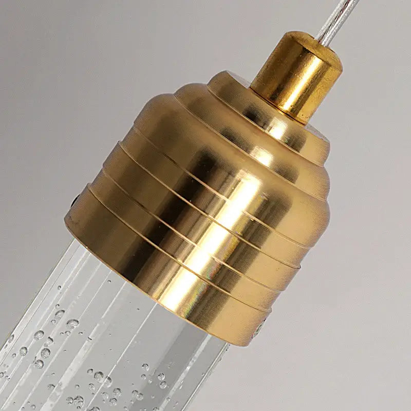 DecorBites™ Modern Crystal Pendant Light with Gold Fixtures - Home Decor