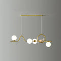 DecorBites™ Modern Curve Island Ceiling Light with Glass Ball Shade for Dining Room