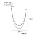 DecorBites™ modern diy led chandelier with flexible leather belt and two curved cords featuring a 30w bulb