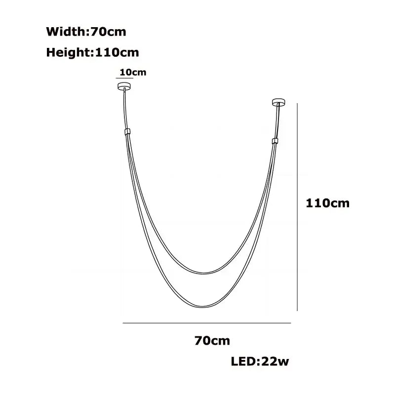 DecorBites™ Modern DIY Leather Belt LED Chandelier