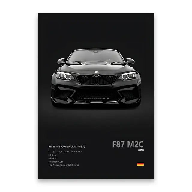 DecorBites™ Modern Famous Cars Canvas Wall Art Home Decor