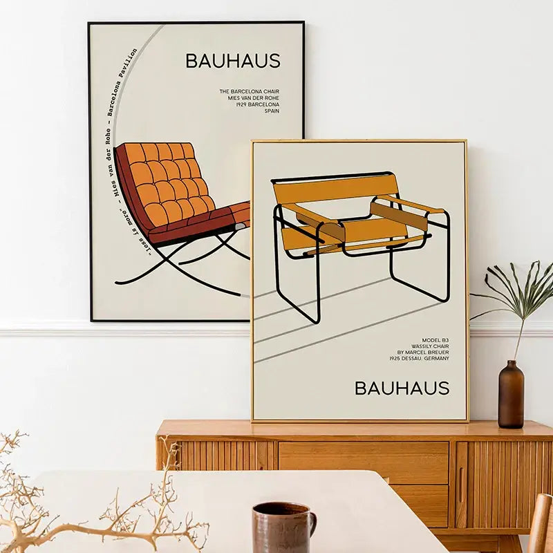 DecorBites™ Modern Geometric Bauhaus Exhibition Posters