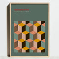 DecorBites™ Modern Geometric Bauhaus Exhibition Print Canvas