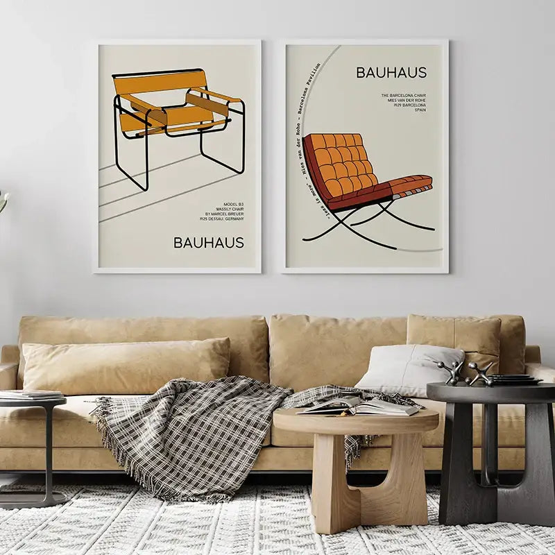 DecorBites™ Modern Geometric Bauhaus Wall Art Print