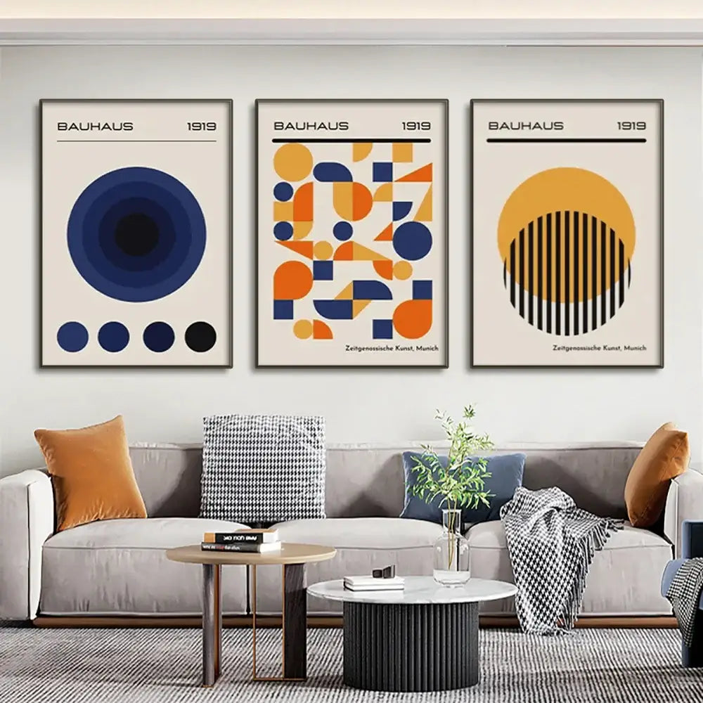 DecorBites™ Modern Geometric Canvas Wall Art Prints