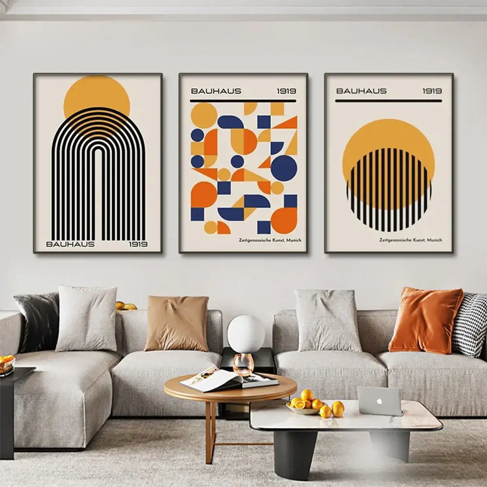 DecorBites™ Modern Geometric Canvas Wall Art Prints