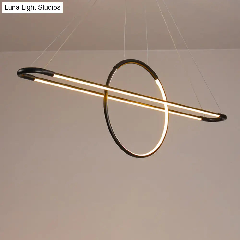 DecorBites™ Modern Geometric Island Pendant Light Fixture with LED, Metal Ceiling Dining Room Artistic Lighting