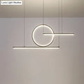 Decorbites modern geometric led pendant light in matte black with warm white illumination for kitchen island lighting