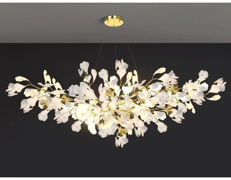 DecorBites™ Modern Ginkgo Leaf LED Chandelier Dining Room Lighting