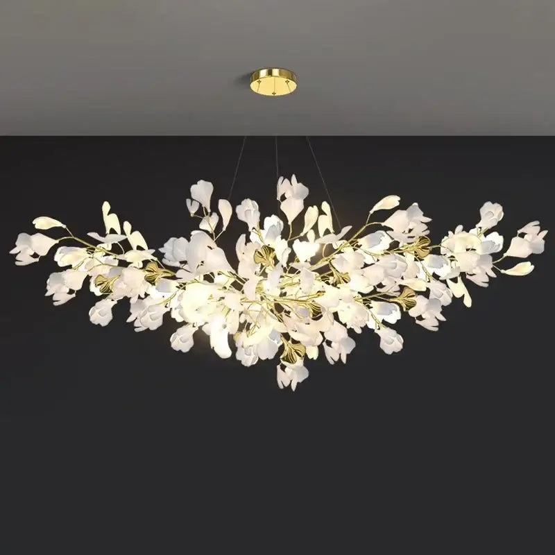 DecorBites™ Modern Ginkgo Leaf LED Chandelier Dining Room Lighting