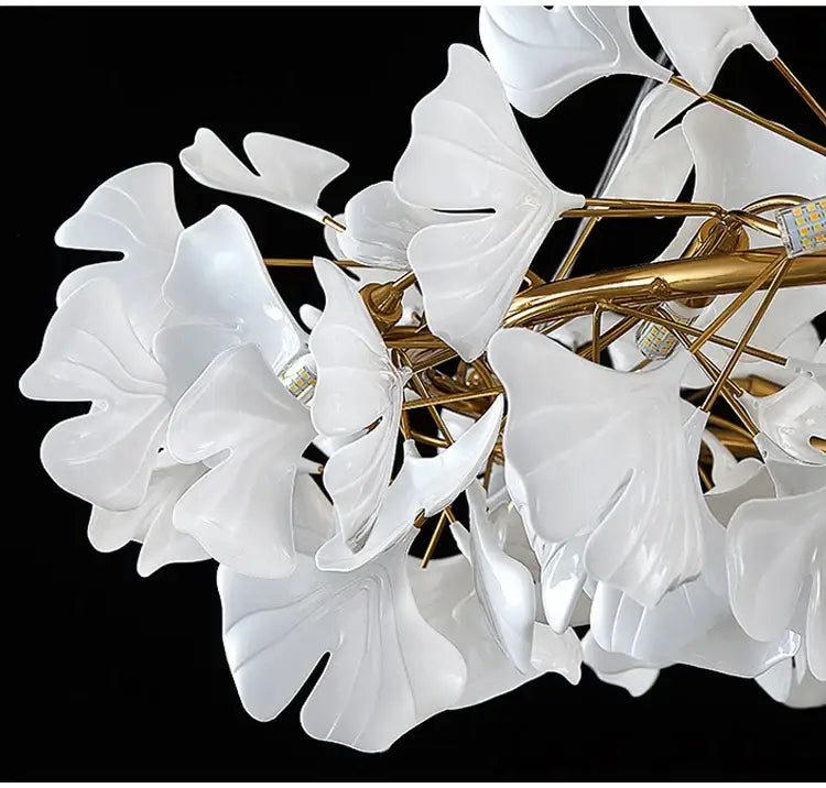 DecorBites™ Modern Ginkgo Leaf LED Chandelier Dining Room Lighting