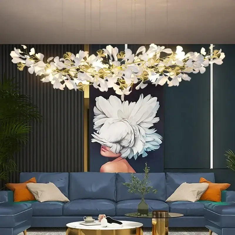 DecorBites™ Modern Ginkgo Leaf LED Chandelier Dining Room Lighting