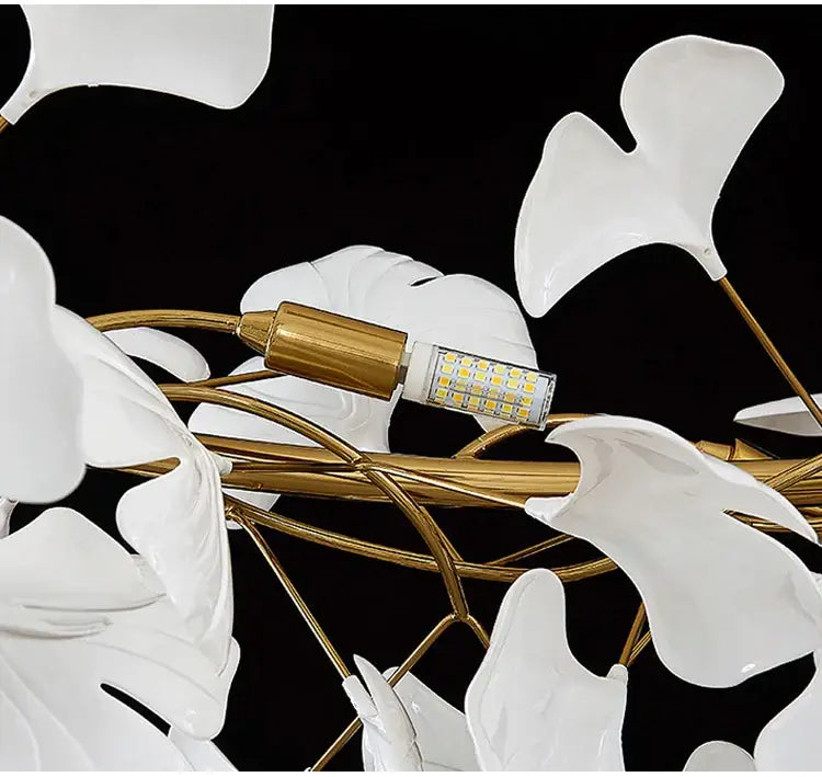 DecorBites™ Modern Ginkgo Leaf LED Chandelier Dining Room Lighting