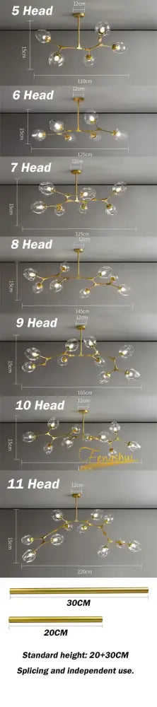 DecorBites™ Modern Glass Ball LED Chandelier - Home Decor