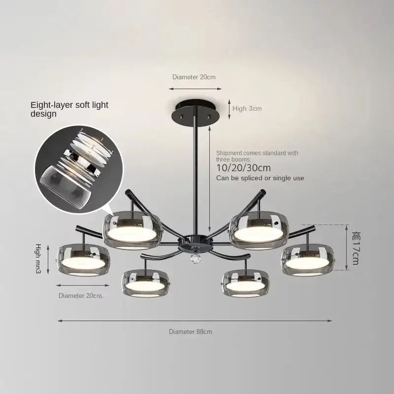 DecorBites™ Modern Glass Dining Table Pendant Light