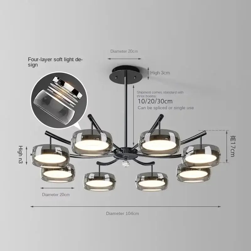 DecorBites™ Modern Glass Dining Table Pendant Light